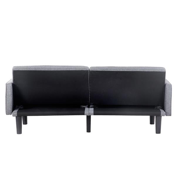 Futon Sofa Bed Convertible Sectional Sleeper Couch, Loveseat Bed with Tapered Legs for Living Room, Study, Dorm, Office