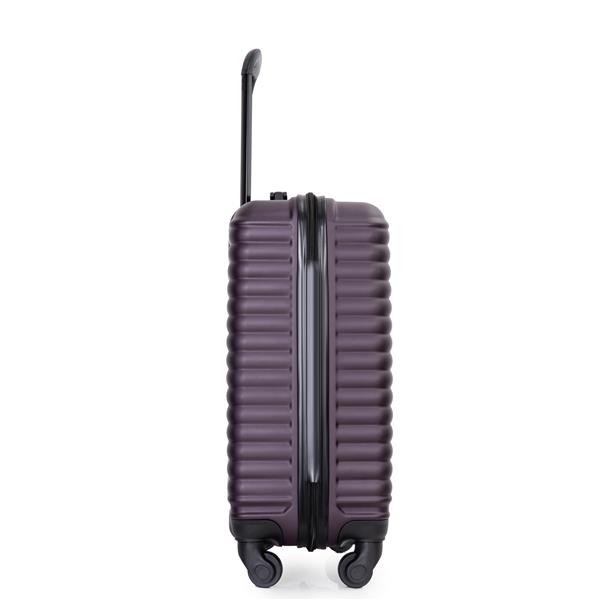 20" Carry on Luggage Lightweight Suitcase, Spinner Wheels, Purple