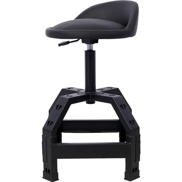 Pneumatic 360 Degree Swivel Stool, Mechanics Rolling Creeper Seat, Heavy Duty  Mechanics Stool,black