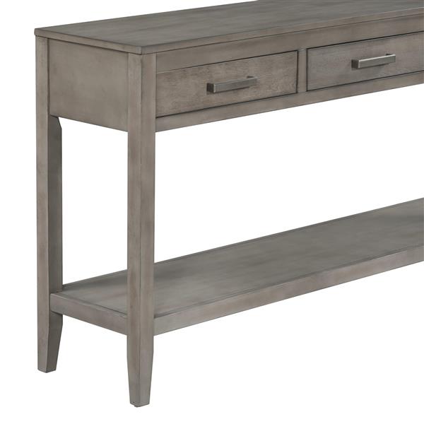 Contemporary 3-Drawer Console Table with 1 Shelf, Entrance Table for Entryway, Hallway, Living Room, Foyer, Corridor