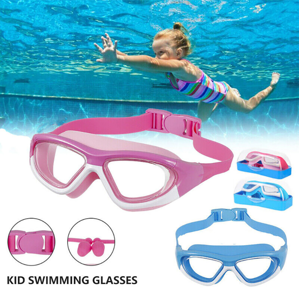 Children's anti-fog swimming goggles pink swimming pool goggles suitable for teenagers and children swimmers hot sale