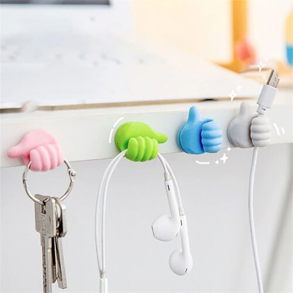 12 pcs Multifunctional Clip Handy Holder Self-Adhesive Wall Thumb Hooks NEW