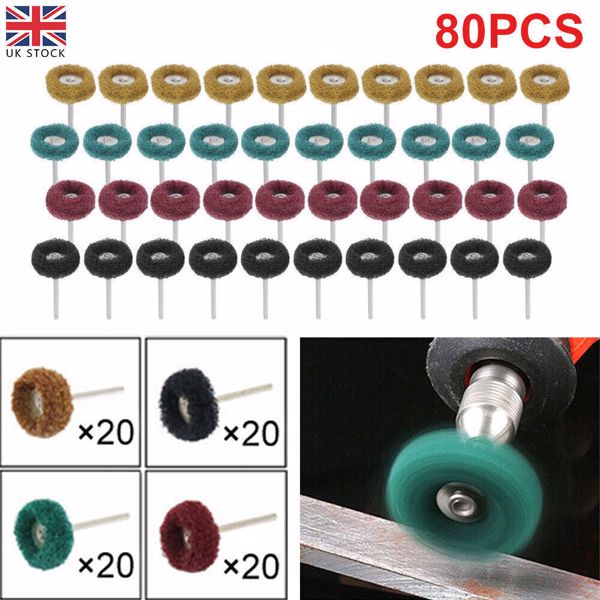 80X Wheel Buffing Polishing Set For Dremel Rotary Tool Bits Accessories Kits UK