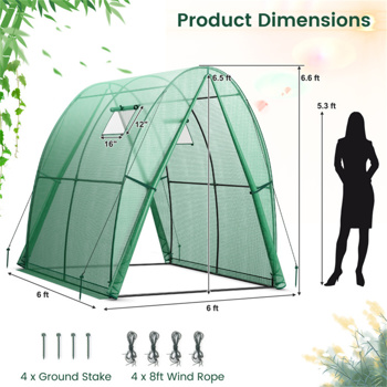 Outdoor Greenhouse 6 x 6 x 6.6 FT 