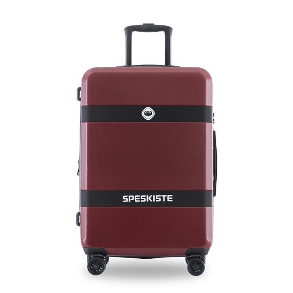 Luggage Sets New Model Expandable ABS+PC 3 Piece Sets with Spinner Wheels Lightweight TSA Lock (20/24/28), Red