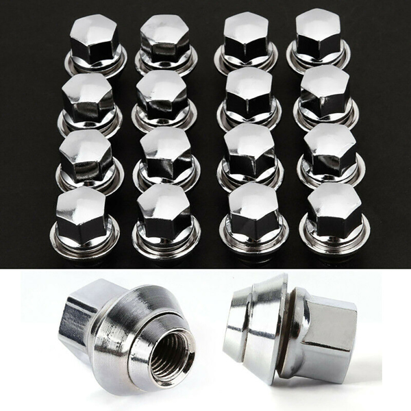 20pcs Chrome Wheel Lug Nuts Tapered Seat Hex Bolt for Ford Focus Alloy Wheel