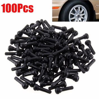 100 Pcs TR414 New Tubeless Rubber Car Tyre Wheel Valves Universal Black UK