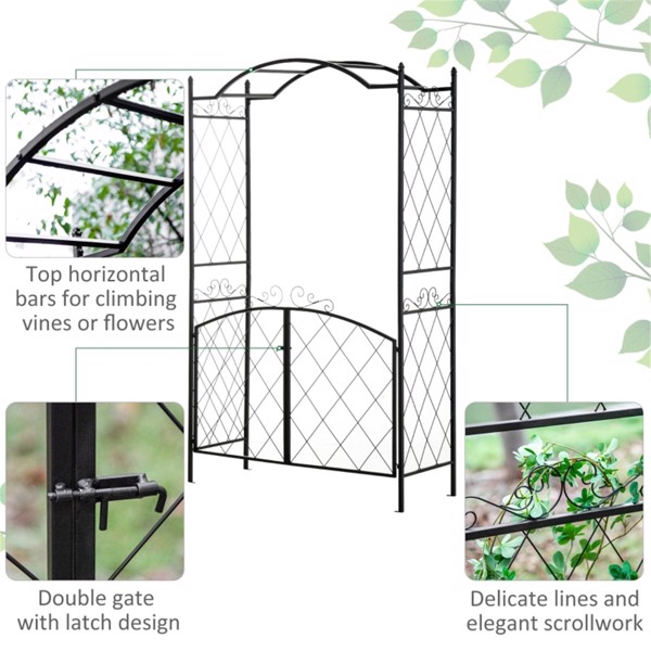 Metal Garden Arch ( Amazon Shipping)（Prohibited by WalMart）