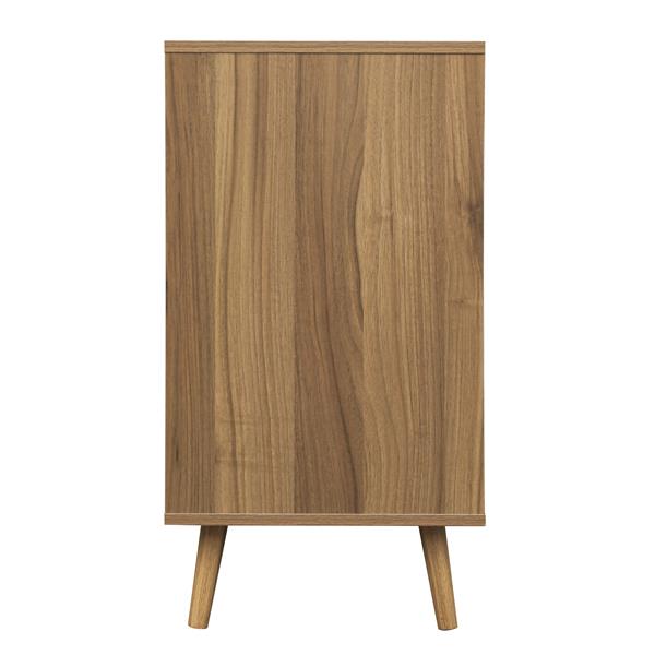 Modern 6 Drawer Dresser Wood Cabinet (Walnut)