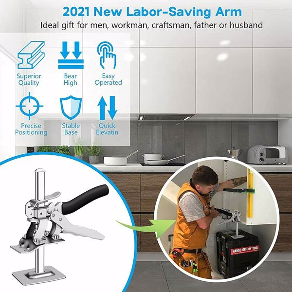 2X Labor Saving Arm Brick Lifter Hand Lifting Home Tool Door Cabinet Jack Clamp