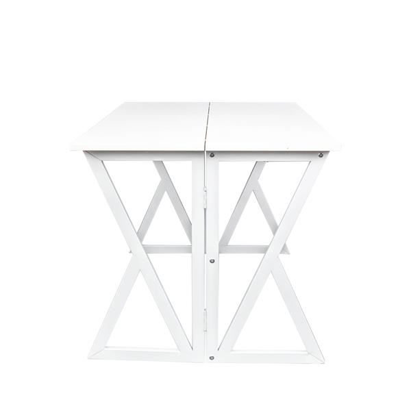 Winsome Wood Drop Leaf High Table, white