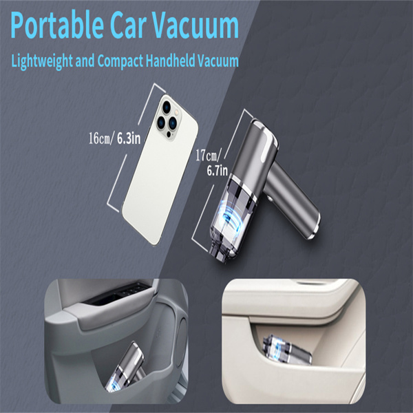 1PC Car Vacuum Cleaner for Car Use, Household Charging, Portable Charging, Handheld, Brushless, Small, Powerful Dust Blower with High Suction Power - Multifunctional Car Vacuum Cleaner