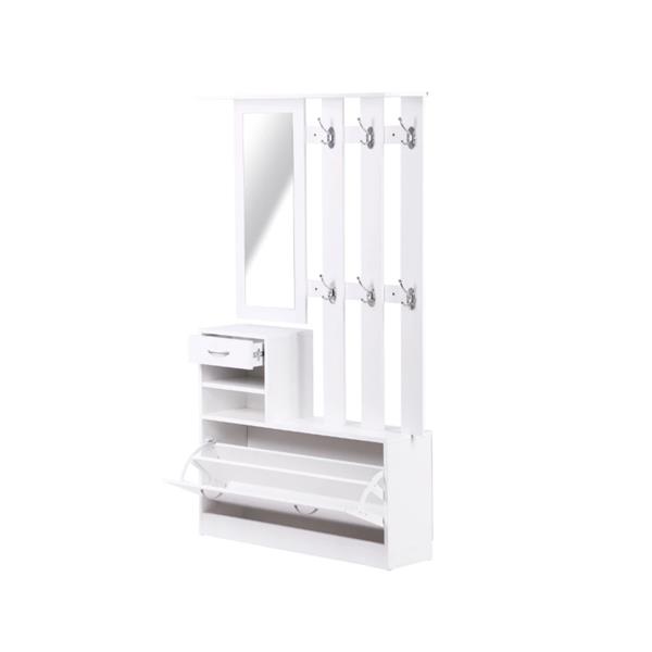 Combination Model Gate Cabinet with Shoe cabinet+Hang shelf+ Mirror