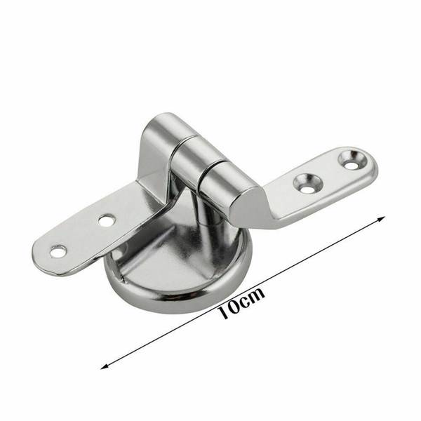 Pair of Chrome Toilet Seat Hinges Replacement Set Fittings Universal Mountings