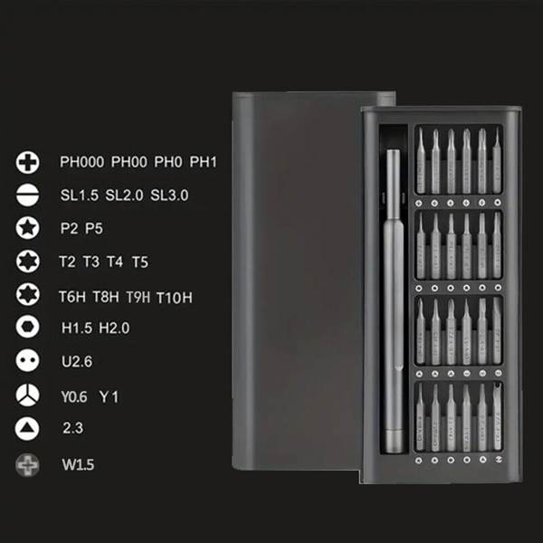 25 Multi Small Precision Hex Torx Star Mini Screwdriver Set Bits Repair Tool Kit