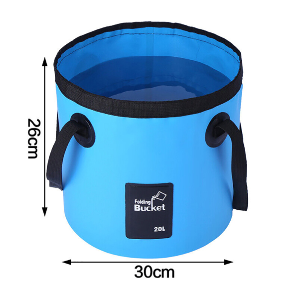 20L Folding Water Bucket Collapsible Wash Basin Camping Outdoor Storage Bucket