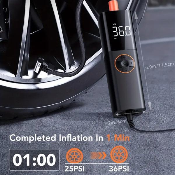  Multifunctional Car Inflation Pump Mini Intelligent Handheld Car Portable Inflation Pump Digital Display Fast Charging Wireless Inflation Pump