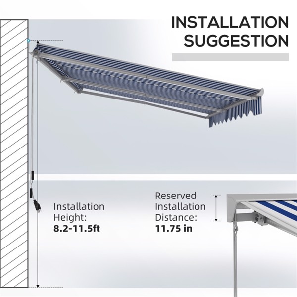 Electric Awning  /Patio Retractable Awning  -AS ( Amazon Shipping)（Prohibited by WalMart）