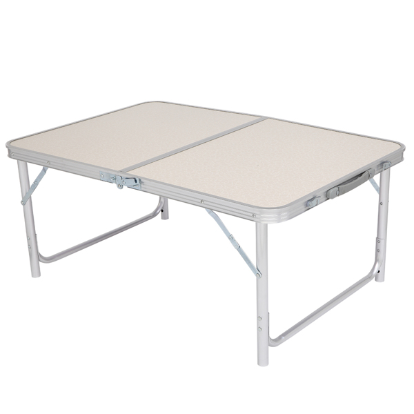 90 x 60 x 70cm Home Use Aluminum Alloy Folding Table White