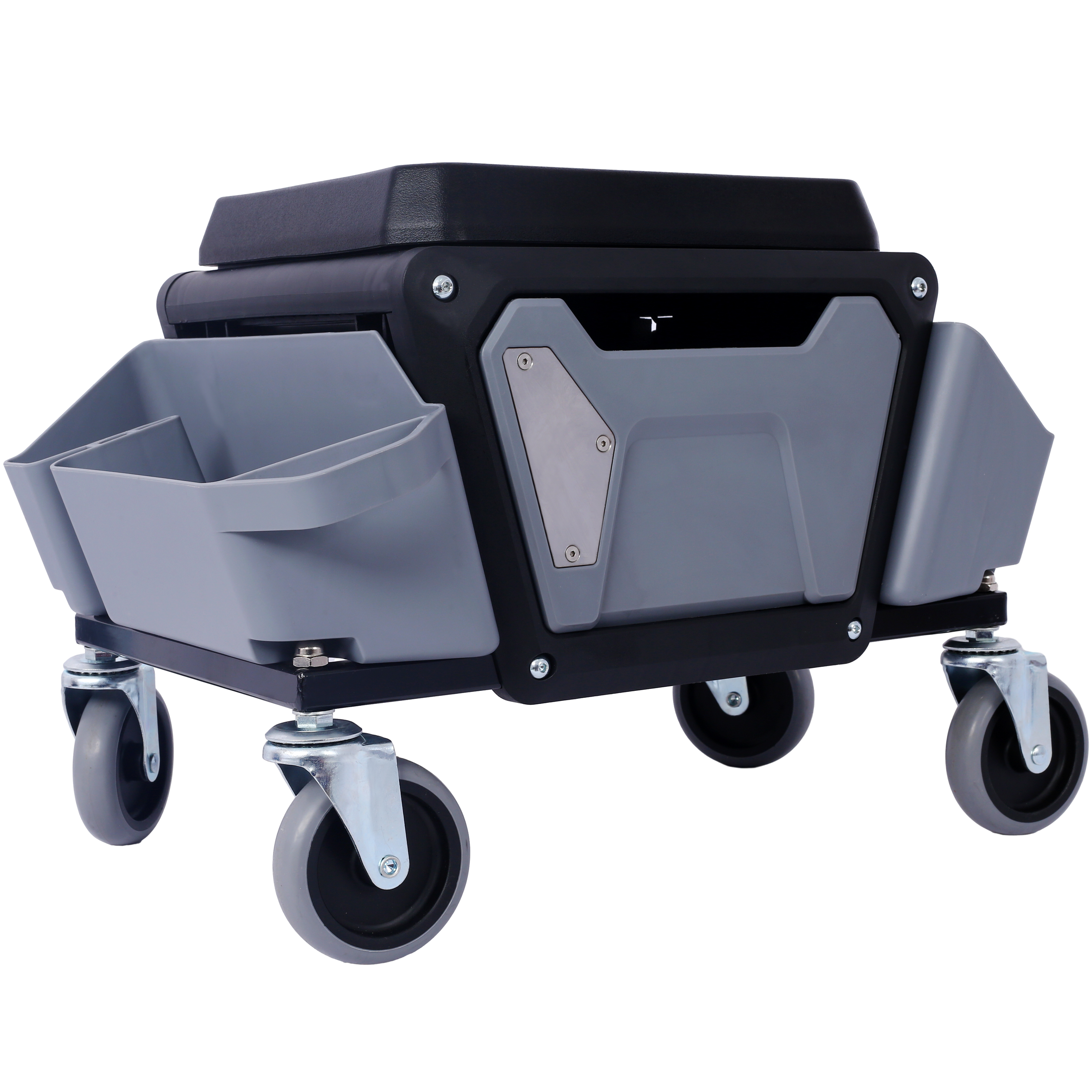 Heavy Duty Mechanic Stool with 330lbs Load Capability, Garage Stool with Wheels view 1