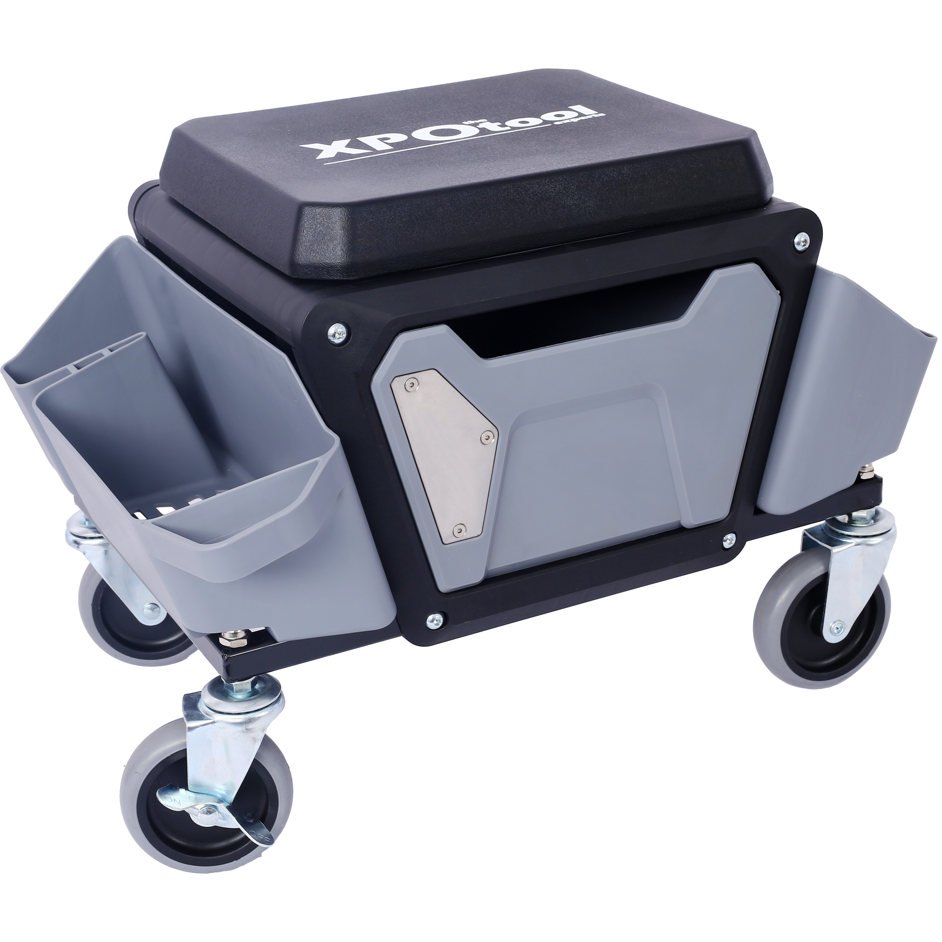 Heavy Duty Mechanic Stool with 330lbs Load Capability, Garage Stool with Wheels view 4