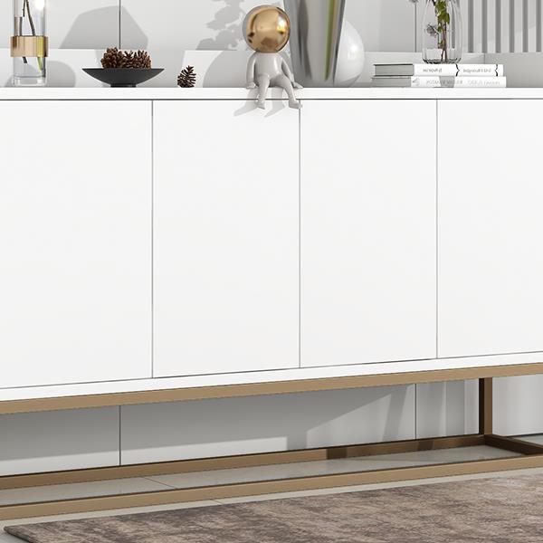 Modern Sideboard Elegant Buffet Cabinet with Large Storage Space for Dining Room, Entryway (White)