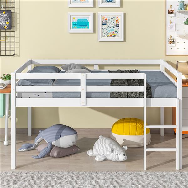 Full Loft Bed,White