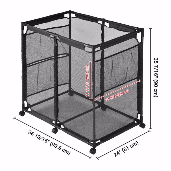 Pool Storage Bin, Pool and Ball Storage Organizer with Nylon Mesh Basket, for Pool Floats, Balls, Toys, Air Dry Quickly and Easily Roll The Storage Bins To Your Home Garage(No shipping on weekends.)