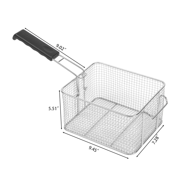 【Replace the old encoding 30593745】EH102V 16.9QT / 16L Total Capacity 24.9QT/23.6L Stainless Steel Faucet Double Tank Deep Fryer 3400W MAX (8L 8L Big Blue/Large Handle) 