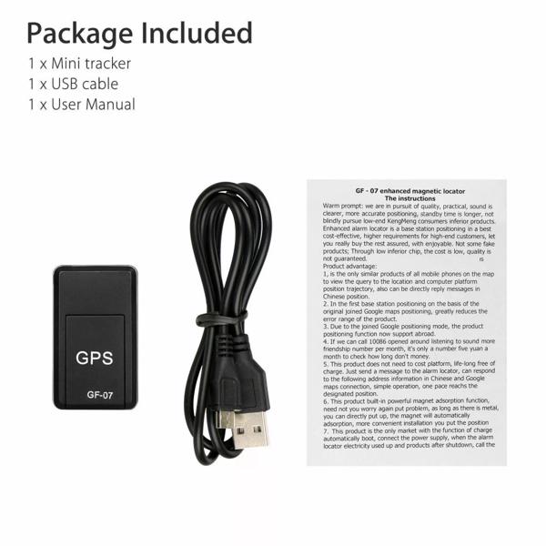 Magnetic GF07 Mini GPS Real Time Car Locator Tracker GSM/GPRS Tracking Device 