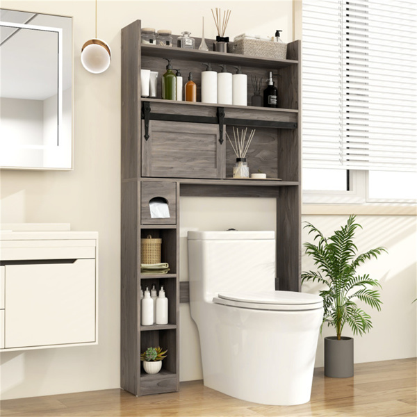 Toilet Storage Cabinet Gray