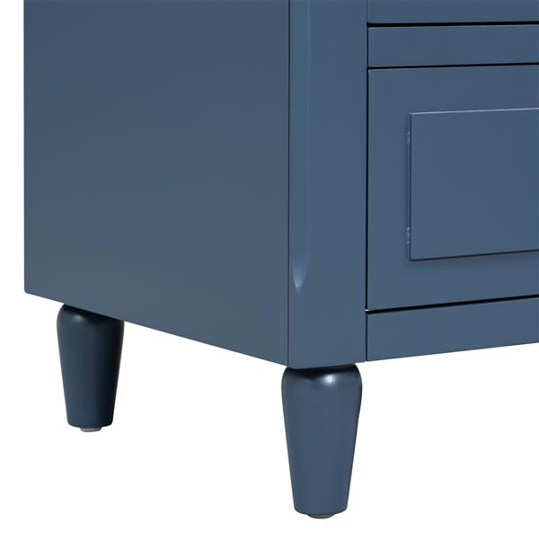 3-Drawer Nightstand Storage Wood Cabinet