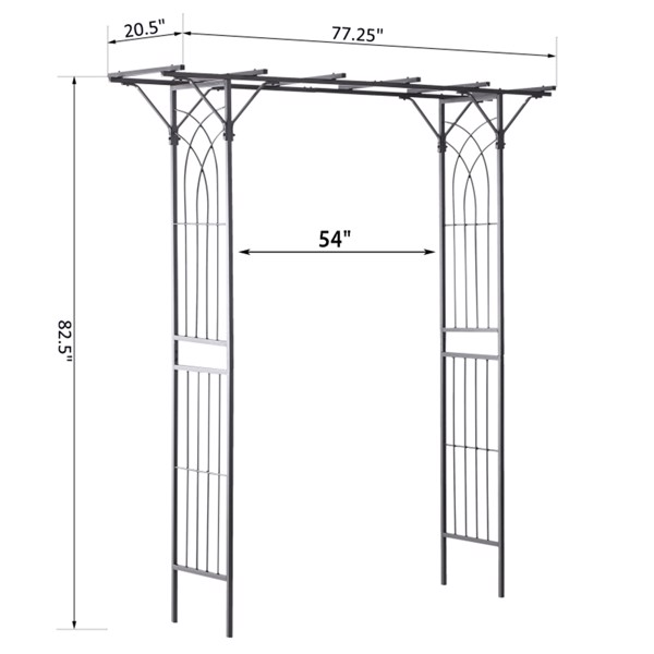 Metal Garden Arch ( Amazon Shipping)（Prohibited by WalMart）