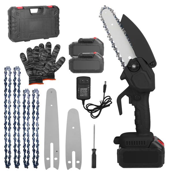 Mini 4In&6In Two Sizes Chainsaws Super Handheld Rechargeable Chain Saw With mini chain saw is an excellent tool Small Electric Chainsaws Battery Powered For Wood/Trees Cutting No shipments on weekend