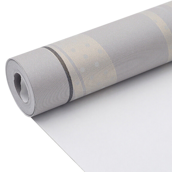 Metallic Silver Grey Wallpaper Rolls Living Room Geometric Wall-Paper Home Decor