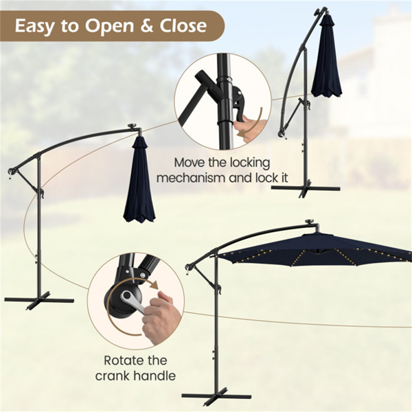 10 Feet Umbrella with LED Lights 