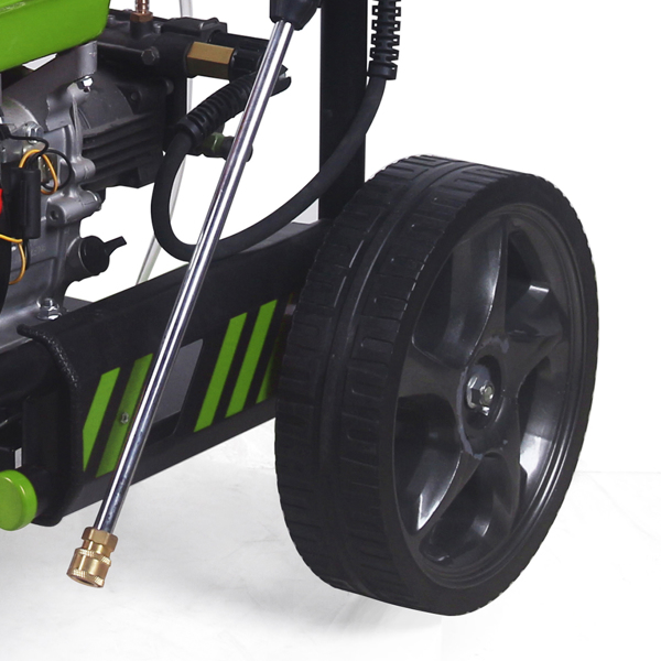 110V 2600PSI 4.8kW with drum winder, gasoline high-pressure cleaner, 5 nozzles+foam kettle