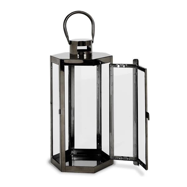 16"H STAINLESS STEEL LANTERN