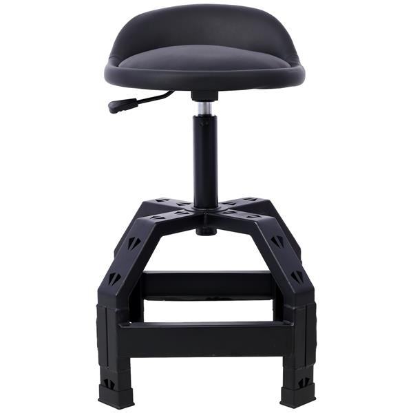 Pneumatic 360 Degree Swivel Stool, Mechanics Rolling Creeper Seat, Heavy Duty  Mechanics Stool,black