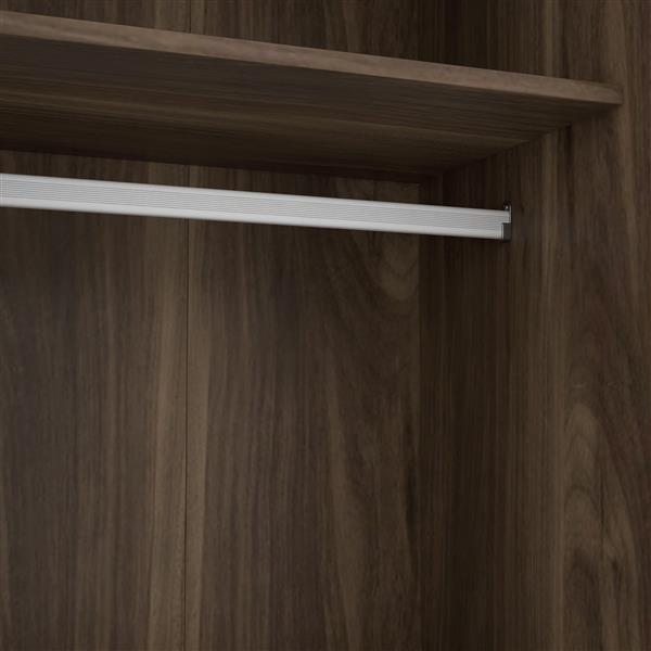 3-Door Shutter Wardrobe with shelves, Walnut