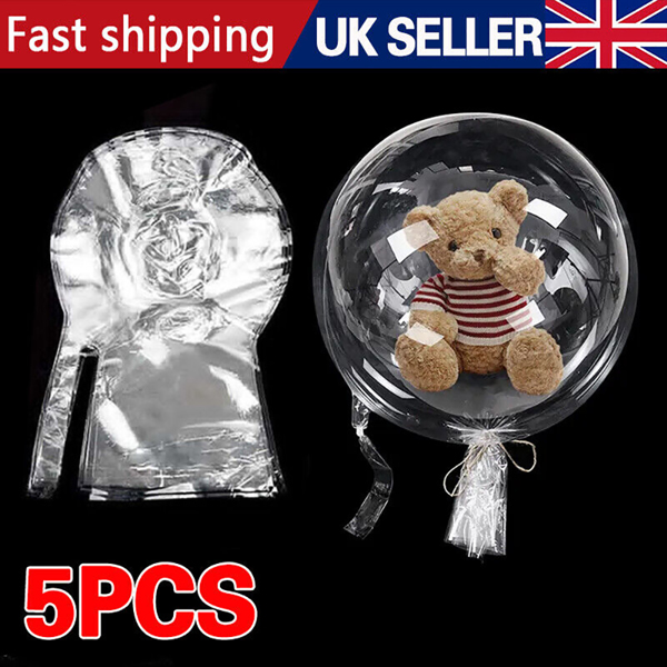 5Pack 30" Clear BOBO Balloons for Stuffing Large Transparent Balloon Party Decor