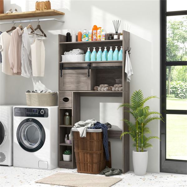 Toilet Storage Cabinet Gray