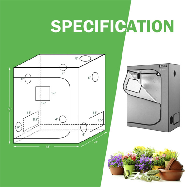 48 x 24 x 60 inch planting tent with observation window