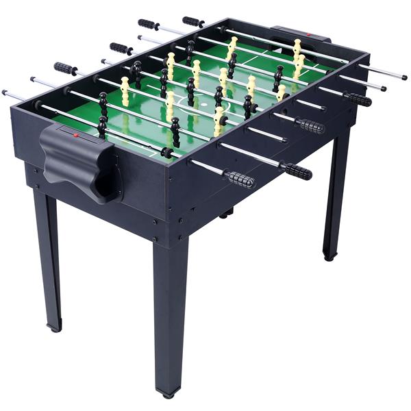 5-in-1 Multi-Game Table - Billiards, Push Hockey, Foosball, Ping Pong, and Basketball black/red