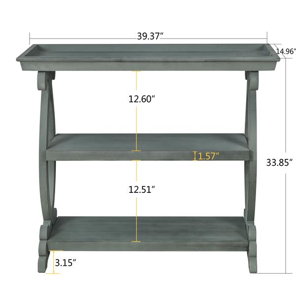 Newport Console Table For Living Room,Kitchen,Entyway(Antique Light Green)