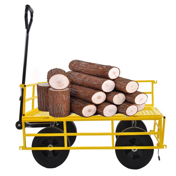 Tools cart Wagon Cart Garden cart trucks make it easier to transport firewood  Yellow