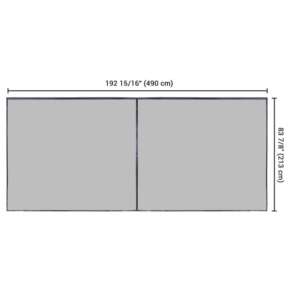 16x7 ft Garage Door Screen fit for 191 5/16" x 81 7/8" door size, features high-density mesh to block annoying flies（not shipped on weekends）