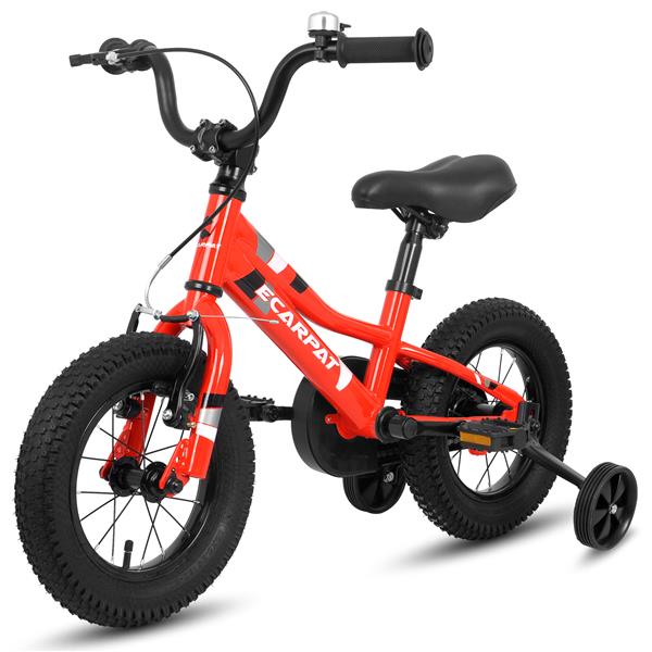 Kids' Bike 12 Inch Wheels, 1-Speed Boys Girls Child Bicycles For2-4Years, With Removable Training Wheels Baby Toys, Front V Brake, Rear Holding Brake