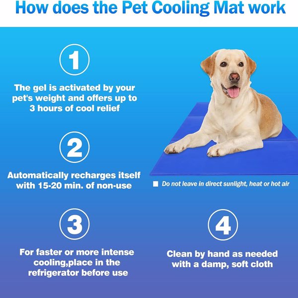 Pet Self Cooling Mat Cool Pad Non-Toxic Cushion Bed Blanket Dog Cat Puppy