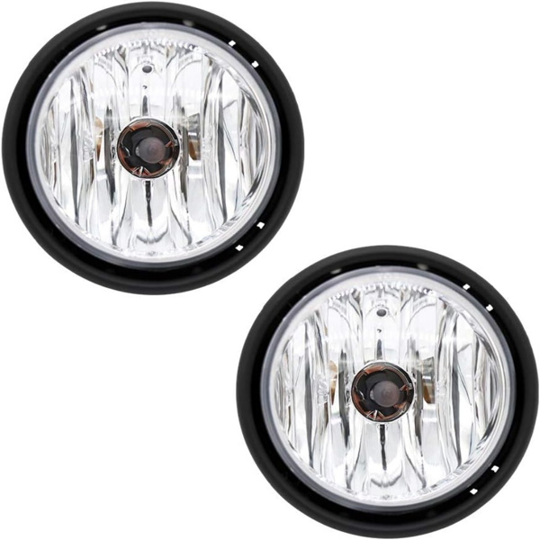 Leavan Fog Lights Replacement With Bulbs Fit For Freightliner Columbia 2000-2015 Passenger & Driver Side Front Fog Light Lamp Fit for Freightliner Century（A Pair,White）